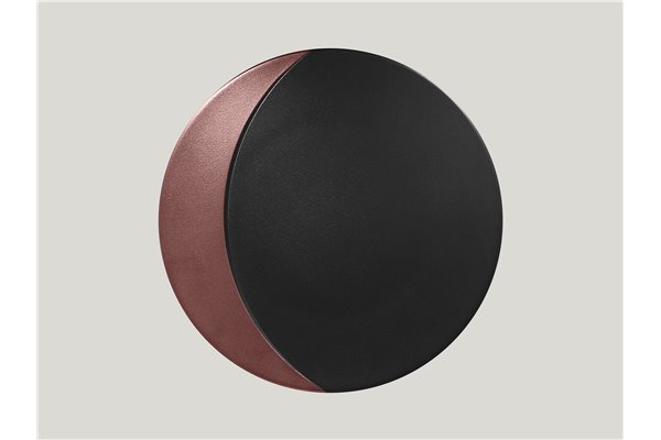 Round flat plate - black-bronze