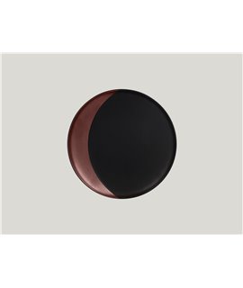 Round deep plate - black-bronze