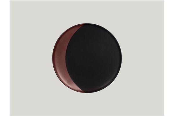 Round deep plate - black-bronze