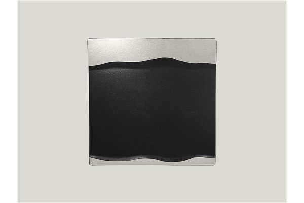 Square platter - Astro - black-silver