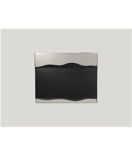 Rectangular platter - Astro - black-silver
