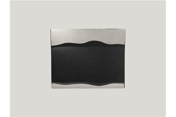 Rectangular platter - Astro - black-silver