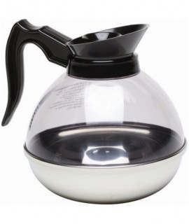 Coffee Decanter Clear Top/Stainless Steel Base 1.9L/64oz