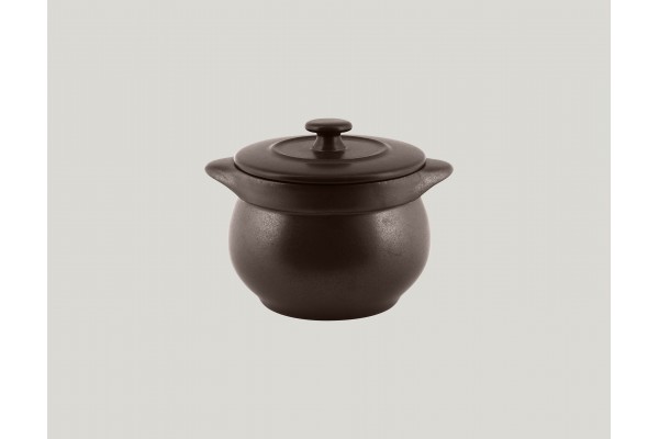 Round soup tureen & lid - cocoa