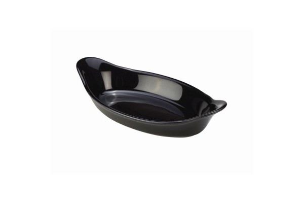 Royal Genware Oval Eared Dish 22cm Black