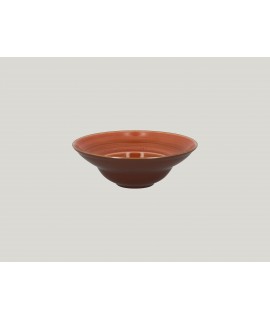 Extra deep round plate - coral