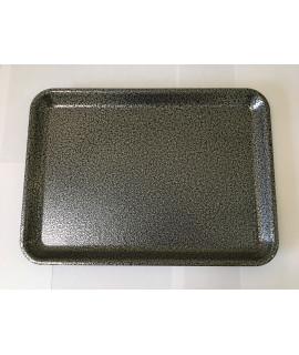 Galvanised steel tray 37x26 5x2cm hammered silver