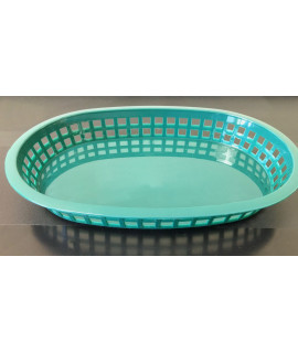 TableCraft Plastic Oval Green Basket