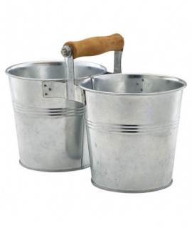 Galvanised Steel Combi Serving Buckets 12cm