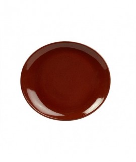 Terra Stoneware Rustic Red Oval Plate 21x19cm