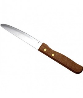 Steak Knife Large - Dark Wood Handle (Dozen)