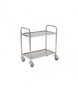 Stainless Steel Trolley 85.5L X 53.5W X 93.3H-2 Shelves